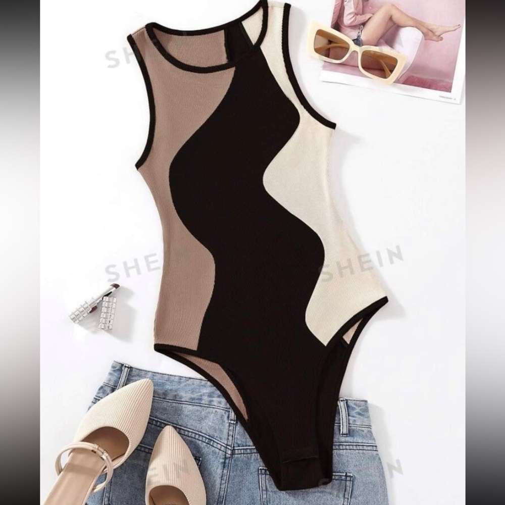Colorblock bodysuit